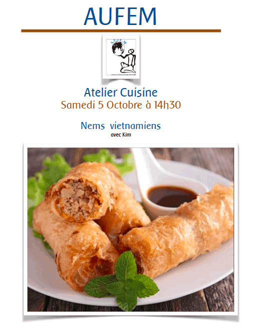 Affiche atelier cuisine