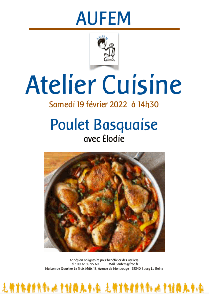 Affiche atelier cuisine